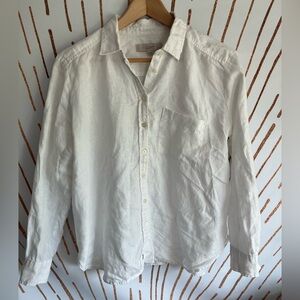 Petite LOFT Linen Button Up